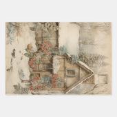 ヴィンテージコテージガーデンエフェメラ ラッピングペーパーシート (正面2)