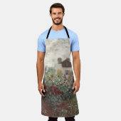 ヴィンテージコテージガーデンプリント エプロン (着用した状態)