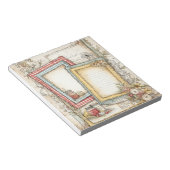 ヴィンテージコテージコアひな形メモ帳 ノートパッド (アングル)