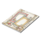 ヴィンテージコテージコアひな形メモ帳 ノートパッド (回転)