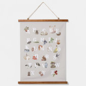 ヴィンテージコテージコアアルファベット 吊り下げ型タペストリー (正面)