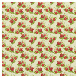 ヴィンテージコテージコアイチゴ黄色イチゴ ファブリック