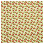 ヴィンテージコテージコアイチゴ黄色イチゴ ファブリック (見本)