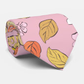 ヴィンテージコテージコアエステティックピンクフローラルパターン ネクタイ (ロール)