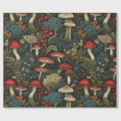 ヴィンテージコテージコアキノコ ラッピングペーパー (フラット)