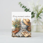 ヴィンテージコテージコアピクニック ポストカード (スタンド正面)