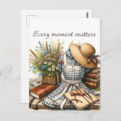 ヴィンテージコテージコアピクニック ポストカード (正面/裏面)