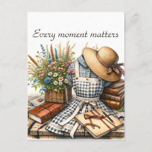 ヴィンテージコテージコアピクニック ポストカード (正面)