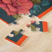 ヴィンテージコテージコアフロッグパズルカラフルウィムシー ジグソーパズル (側面)