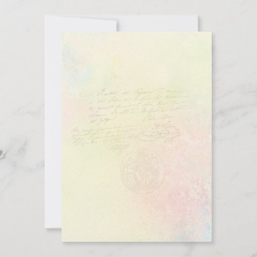 ヴィンテージコテージコアブックラバー40th誕生日 招待状 (裏面)