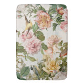 ヴィンテージコテージコアボタニカルバラアンドバード バスマット (正面縦)