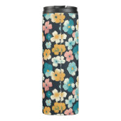 ヴィンテージコテージコア花模様インブルー&イエロー タンブラー (裏面)