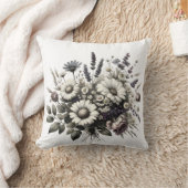 ヴィンテージコテージコア花 クッション (ブランケット)