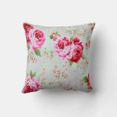 ヴィンテージコテージバラフローラ化粧枕 クッション (裏面)