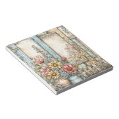 ヴィンテージコテージファームハウス文房具メモ帳 ノートパッド (アングル)