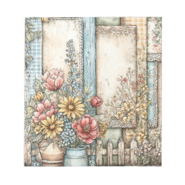 ヴィンテージコテージファームハウス文房具メモ帳 ノートパッド