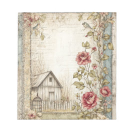 ヴィンテージコテージファームハウス文房具 ノートパッド