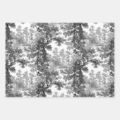 ヴィンテージコテージランドスケープ青、ピンク、黒 ラッピングペーパーシート (正面3)