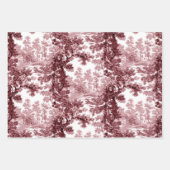 ヴィンテージコテージランドスケープ青、ピンク、黒 ラッピングペーパーシート (正面2)