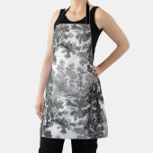 ヴィンテージコテージランドスケープToile-Black & White エプロン (インサイチュ)