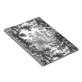 ヴィンテージコテージランドスケープToile-Black & White ノートブック (右側)