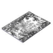 ヴィンテージコテージランドスケープToile-Black & White ノートブック (左側)