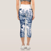 ヴィンテージコテージランドスケープToile-Blue & White カプリレギンス (裏面)