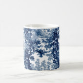 ヴィンテージコテージランドスケープToile-Blue & White コーヒーマグカップ (中央)