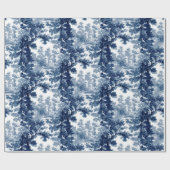 ヴィンテージコテージランドスケープToile-Blue & White ラッピングペーパー (フラット)