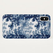 ヴィンテージコテージランドスケープToile-Blue & White Case-Mate iPhoneケース (裏面(横))