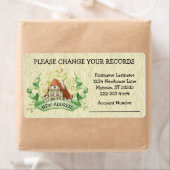 ヴィンテージコテージレコードの変更住所 シール (インサイチュ)