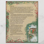 ヴィンテージコテージ冬のシーンクリスマスレター (正面)