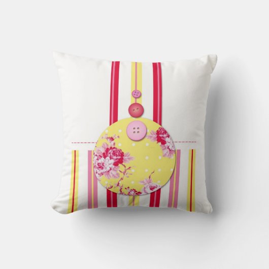 ヴィンテージコテージ枕 クッション (正面)