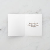 ヴィンテージコテージ誕生日グリーティングカード カード (内部)