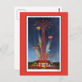 ヴィンテージコニーアイランドパラシュートジャンプ ポストカード (正面/裏面)