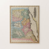 ヴィンテージコネチカットの地図（1823年） ジグソーパズル (縦)