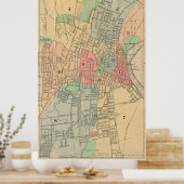 ヴィンテージコネチカット州ハートフォードの地図（1903年） ポスター (キッチン)
