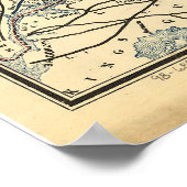 ヴィンテージコネチカット鉄道地図（1893年） ポスター (角)