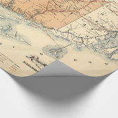 ヴィンテージコネチカット鉄道地図（1893年） ラッピングペーパー (コーナー)