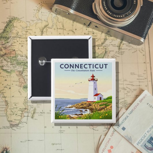 ヴィンテージコネチカット 缶バッジ