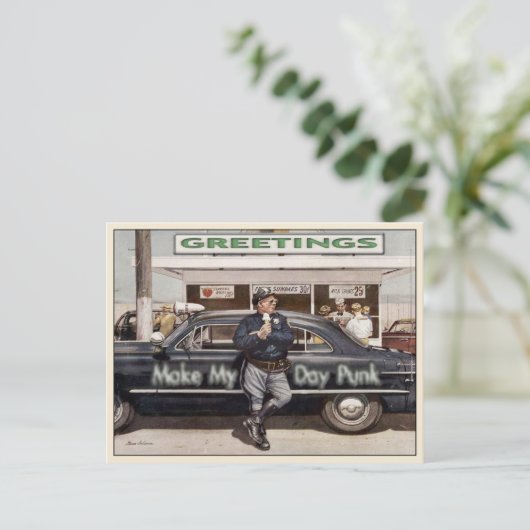 ヴィンテージコピークール付きポストカードイラストレーション ポストカード (スタンド正面)