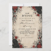 ヴィンテージコブゴシックハロウィーンソイレ 招待状 (正面)