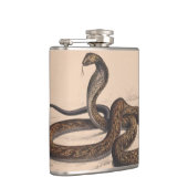 ヴィンテージコブラ絵を描スネーク フラスク (右)