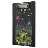 ヴィンテージコペンハーゲンイラストレーション旅行ポスター クリップボード (左)