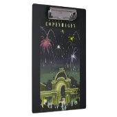 ヴィンテージコペンハーゲンイラストレーション旅行ポスター クリップボード (右)