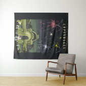 ヴィンテージコペンハーゲンイラストレーション旅行ポスター タペストリー (インサイチュ(横))