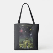 ヴィンテージコペンハーゲンイラストレーション旅行ポスター トートバッグ (裏面)