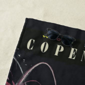 ヴィンテージコペンハーゲンイラストレーション旅行ポスター ビーチタオル (インサイチュ)