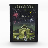 ヴィンテージコペンハーゲンイラストレーション旅行ポスター フォトブロック (正面)