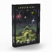 ヴィンテージコペンハーゲンイラストレーション旅行ポスター フォトブロック (左)